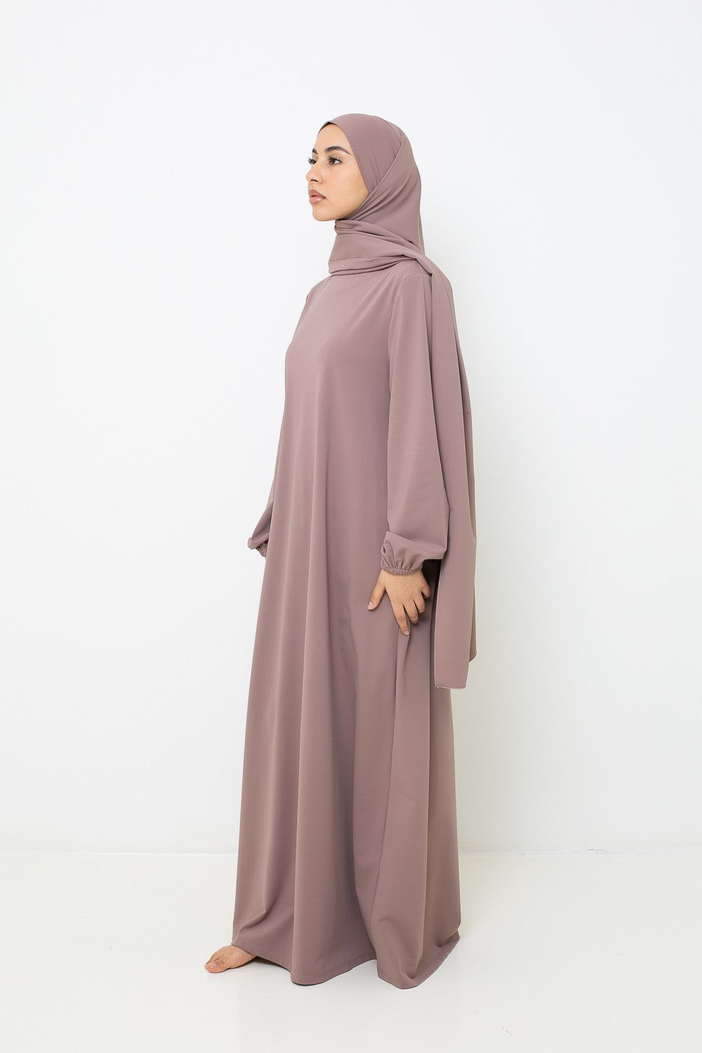 Burkini Robe Taupe Rosé