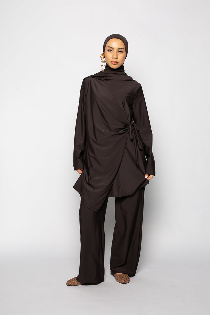 Burkini à nouer Signature Brown