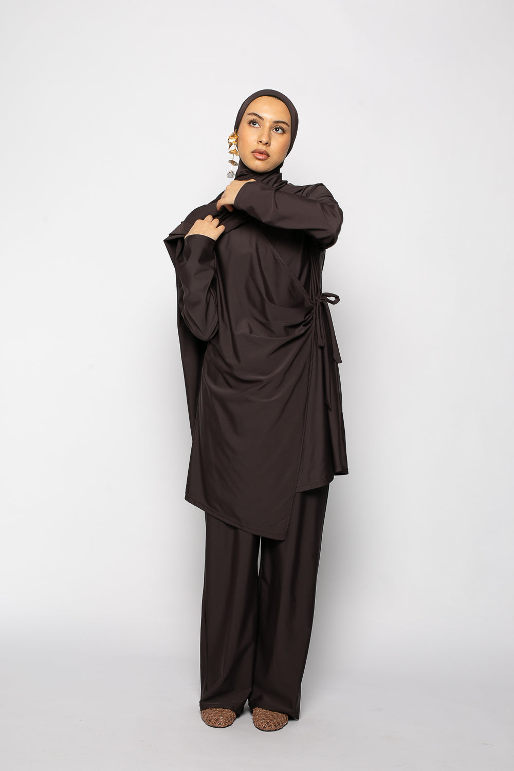 Burkini à nouer Signature Brown