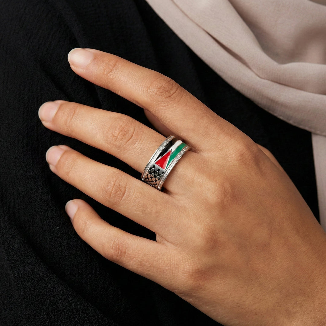 Anneau du patrimoine palestinien de Qamar