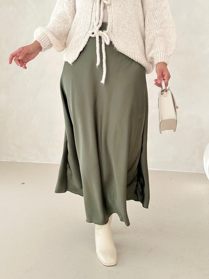 Jupe en satin Leya