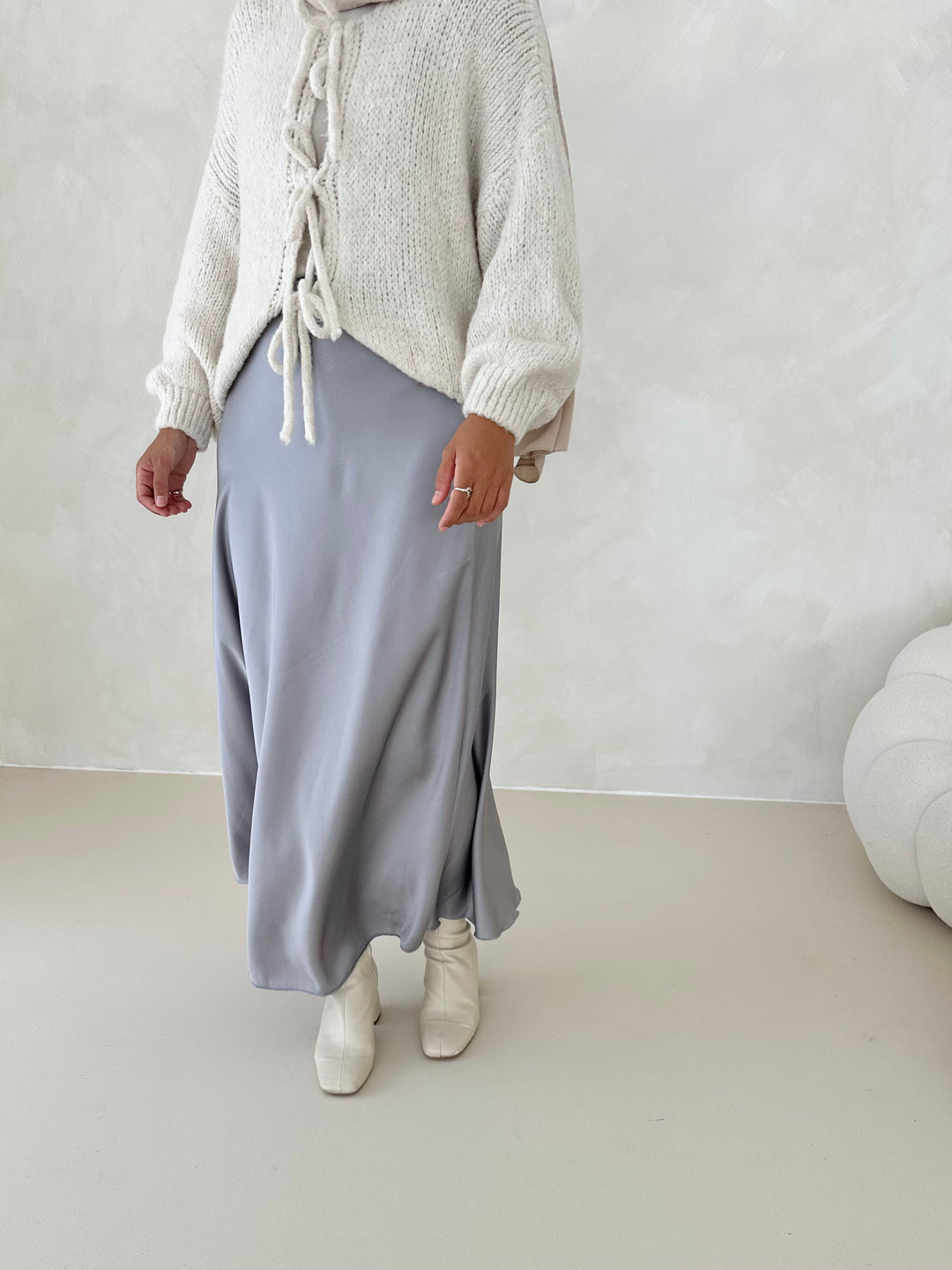 Jupe en satin Leya
