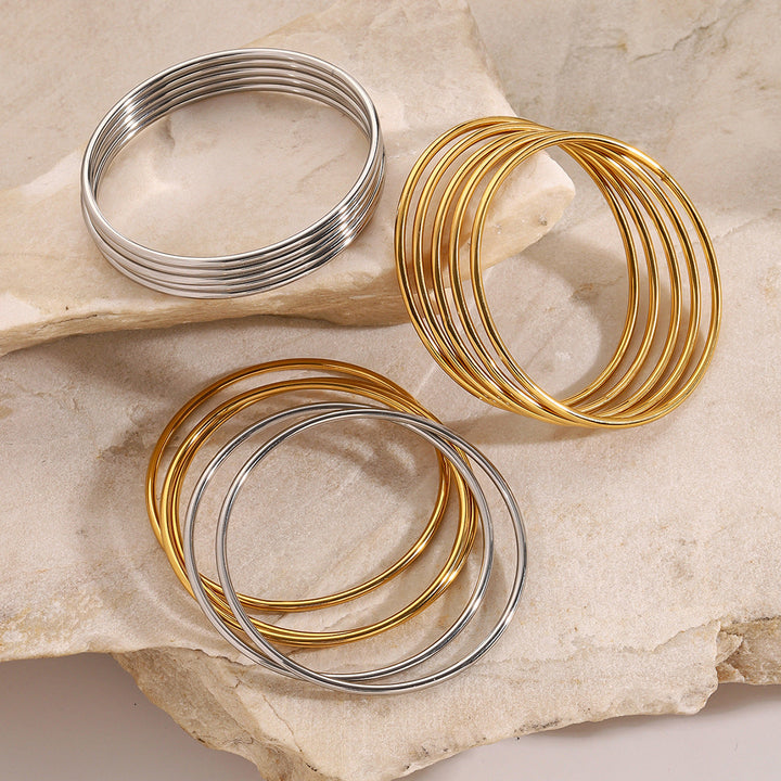 Ensemble de bracelets en or Shannon